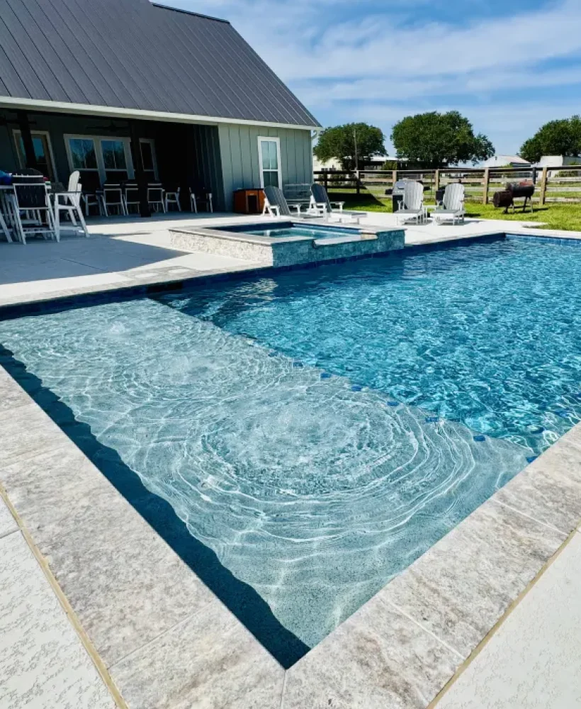 rectangular swimming pool